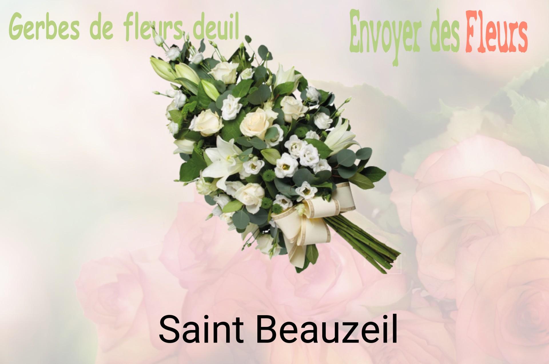 Gerbe de fleurs de deuil livrée à Saint-Beauzeil